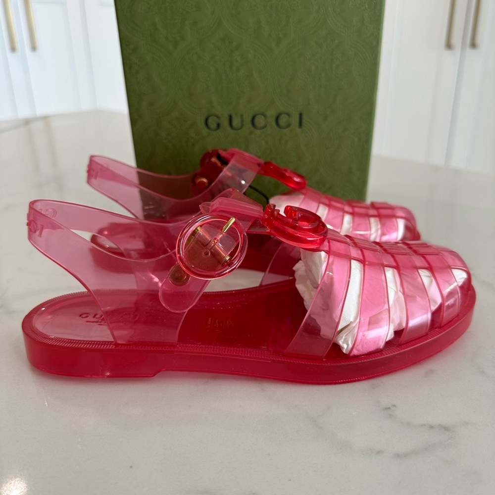 Gucci GG Rubber Sandals - Picture 3 of 9
